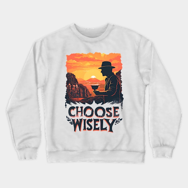 Choose Wisely - Sunset by the desert - Indy Crewneck Sweatshirt by Fenay-Designs